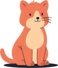 vector illustration of cartoon cat