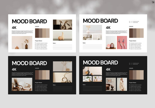 Minimal Mood Board Presentation Layout