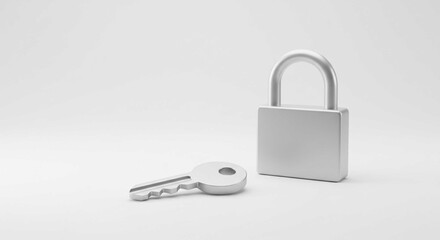 Naklejka premium lock and key
