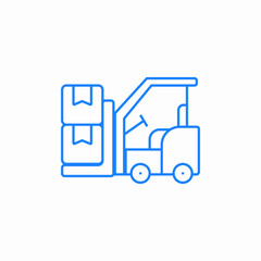 cargo forklift icon sign vector