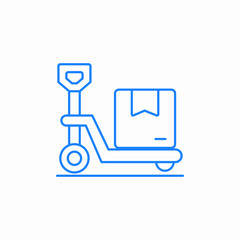 cargo scooter icon sign vector