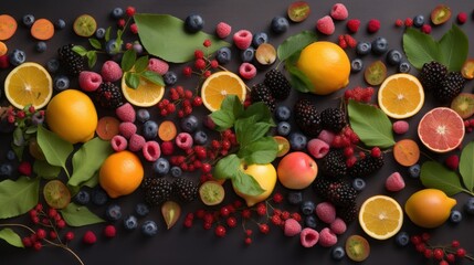 Assorted fruits arrangement
