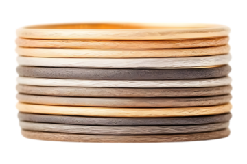 Collection of beige and brown hair ties, neatly stacked.  Perfect for beauty, fashion, and hair accessory concepts.