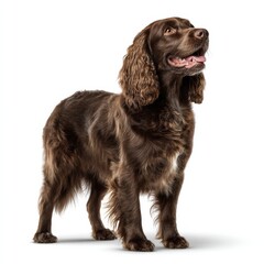 Boykin Spaniel Photo Ultra Realistic Isolated White Background