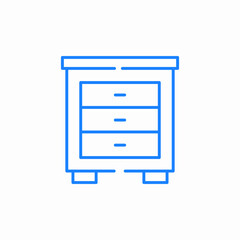 drawer storage icon sign vector