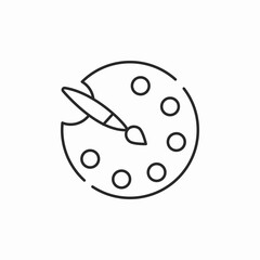 color palette icon sign vector