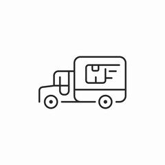 delivery truck lorry icon sign vector