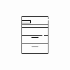 office document box icon sign vector