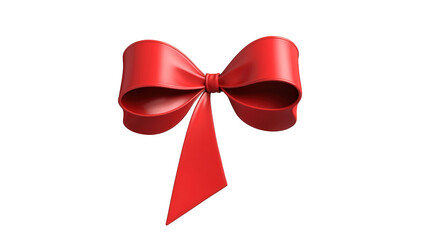 Detailed red ribbon bow on a black background.
