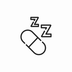 sleeping pills icon sign vector