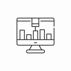 statistics computer icon sign vector