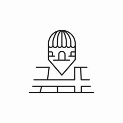 Fototapeta premium store location map icon sign vector