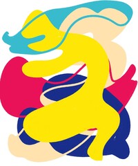 Drawing Illustration Abstract Shape Retro Background Vintage