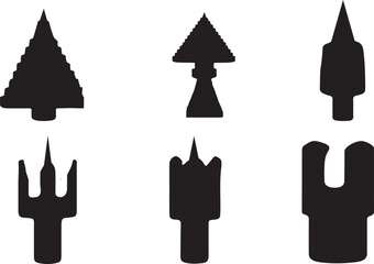 Set of Metal Drill Bits Isolated on White Background.