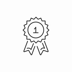 winner badge ribbon icon sign vector