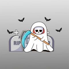 the ghost of death carrying an axe