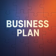 Fototapeta premium Creative Business Plan Concept with Colorful Puzzle Pieces Representing Strategy and Collaboration