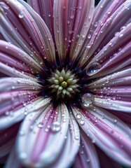 Obraz premium flower macro with dew on petals