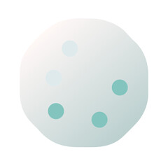 Obraz premium Cookie icon in minimalist pastel gradient style