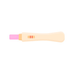 Positive pregnancy test. Good news about a new addition to the family. Minimalistic vector illustration pregnancy test with two strips