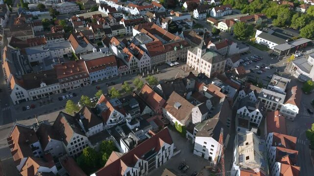 Experience the beauty of Pfaffenhofen Ilm&rsquo;s historic city center through a captivating drone flyover.