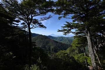 Climbing  Mount Mizugaki, Yamanashi, Japan