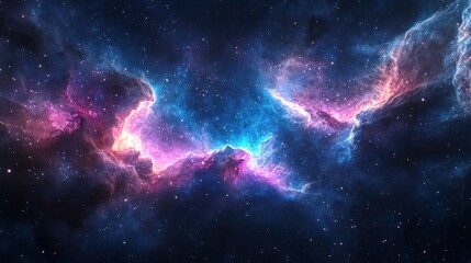 Colorful cosmic nebula