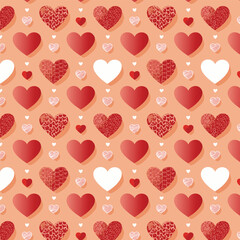 Vector pattern of hearts for valentine's day celebration