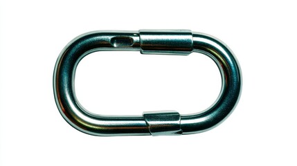 Heavyduty black metal carabiner with secure hook for outdoor and climbing activities