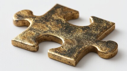 Closeup of jigsaw puzzle with missing piece, symbol of incompleteness and the search for solutions