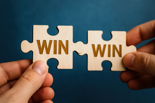 Collaboration and mutual benefit drive successful outcomes where teamwork and positive results are key business strategies