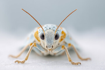 Fototapeta premium closeup portrait of colorful insect emphasizing intricate details and textures
