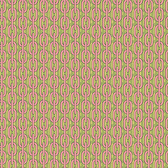 Geometric background. Chain vector seamless pattern. Retro repeat ornament wallpaper. Vintage colored fashion allover print