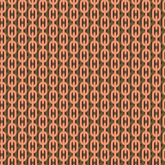 Geometric background. Chain vector seamless pattern. Retro repeat ornament wallpaper. Vintage colored fashion allover print