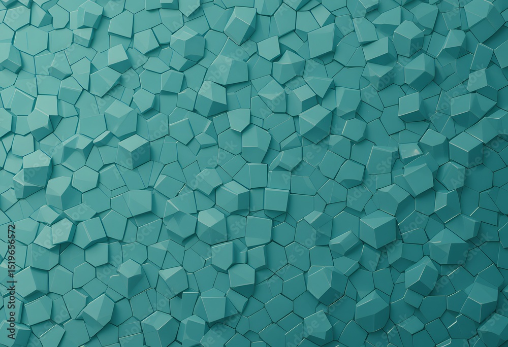 Poster clean hexagon pattern, soft teal and white, a subtle geometric design. perfect for modern presentati