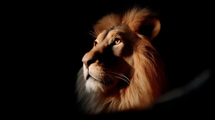 Majestic Lion Portrait Capturing Regal Beauty and Intense Gaze