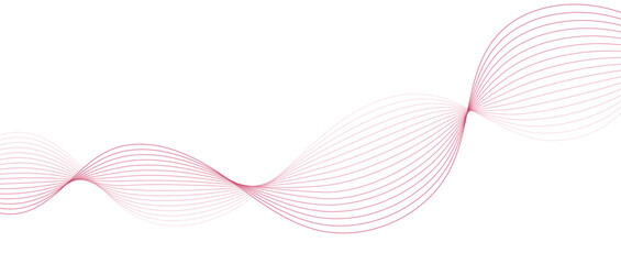 Abstract wave lines in color gradient on minimalist background. Futuristic and dynamic look, perfect for tech, digital, and modern design projects.