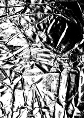 Large vector crinkled abstract texture with a transparent background