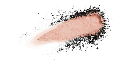 Face powder stroke isolated on white background, top view, vector illustration, cosmetic beauty, makeup tools, professional skincare, beauty products, face makeup, high-quality illustration.