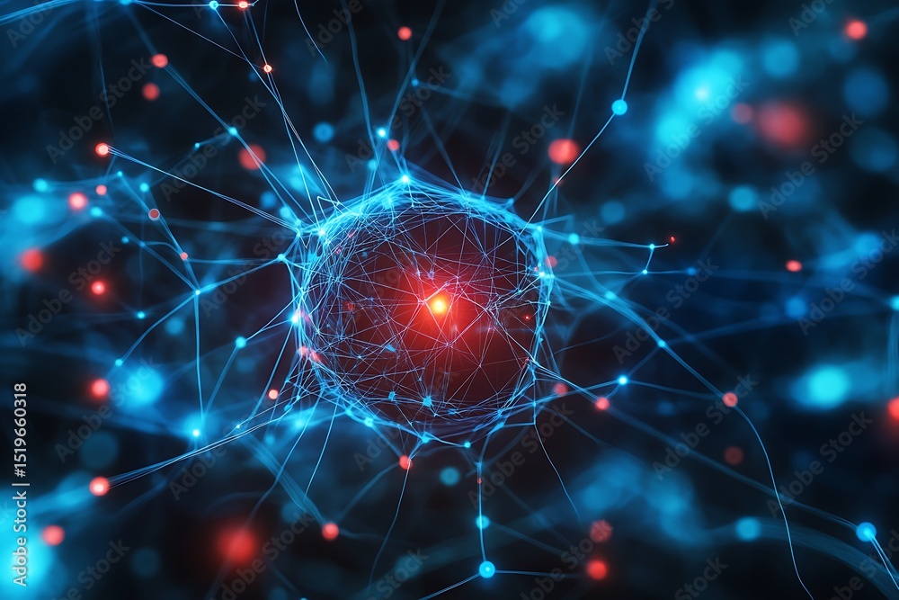 Aufkleber Autonomous IoT networks optimizing energy consumption through predictive data analysis 