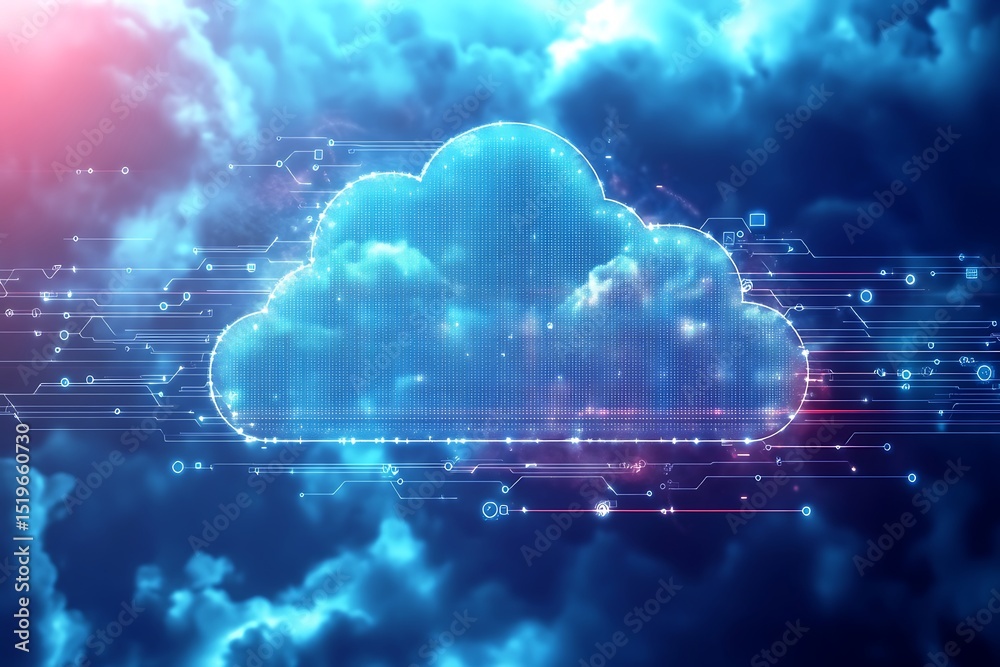 Aufkleber Cloud-based IoT solutions integrating personal health data from multiple devices for a seamless experience 