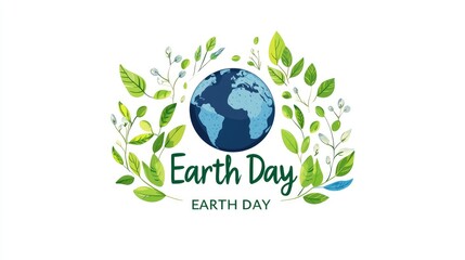 Fototapeta premium Earth Day logo 