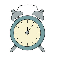 Retro alarm clock vector illustration with transparent background