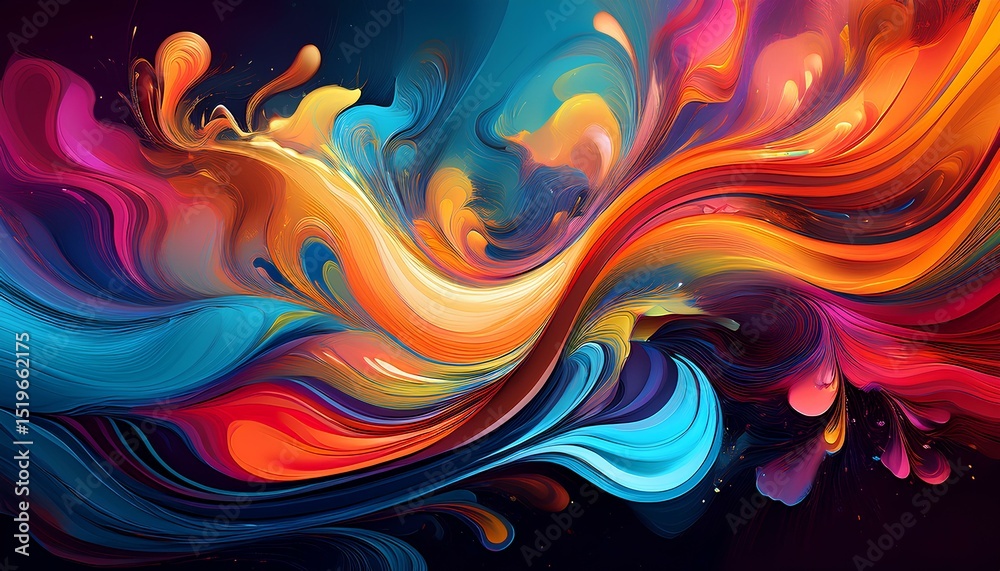 Poster abstract colorful fluid background