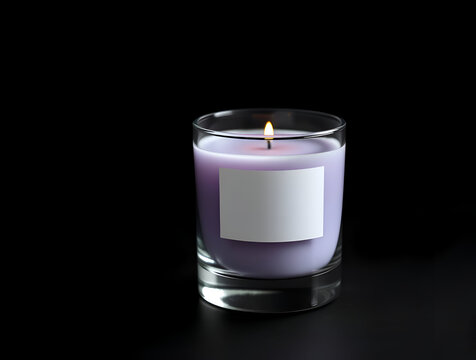 Lavender Mist colored candle mockup.