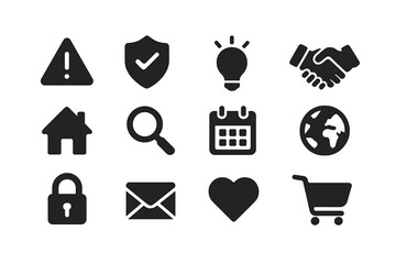 Collection of various icons representing safety, communication, and global interactions displayed on a clean background