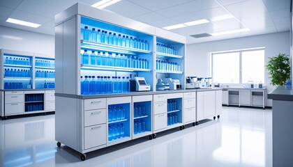 Modern Sterile Scientific Laboratory Interior Design