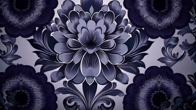Elegant seamless damask pattern with floral design, abstract background. Luxury floral ornament, vintage flower wallpaper, art deco style.