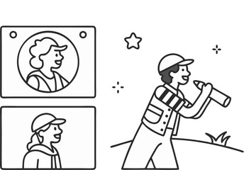 outlined UX icon pack for interactive course icons