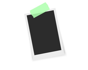 Realistic Polaroid Photo Frame Mockup with Shadow on Transparent Background for Vintage or Memory Design